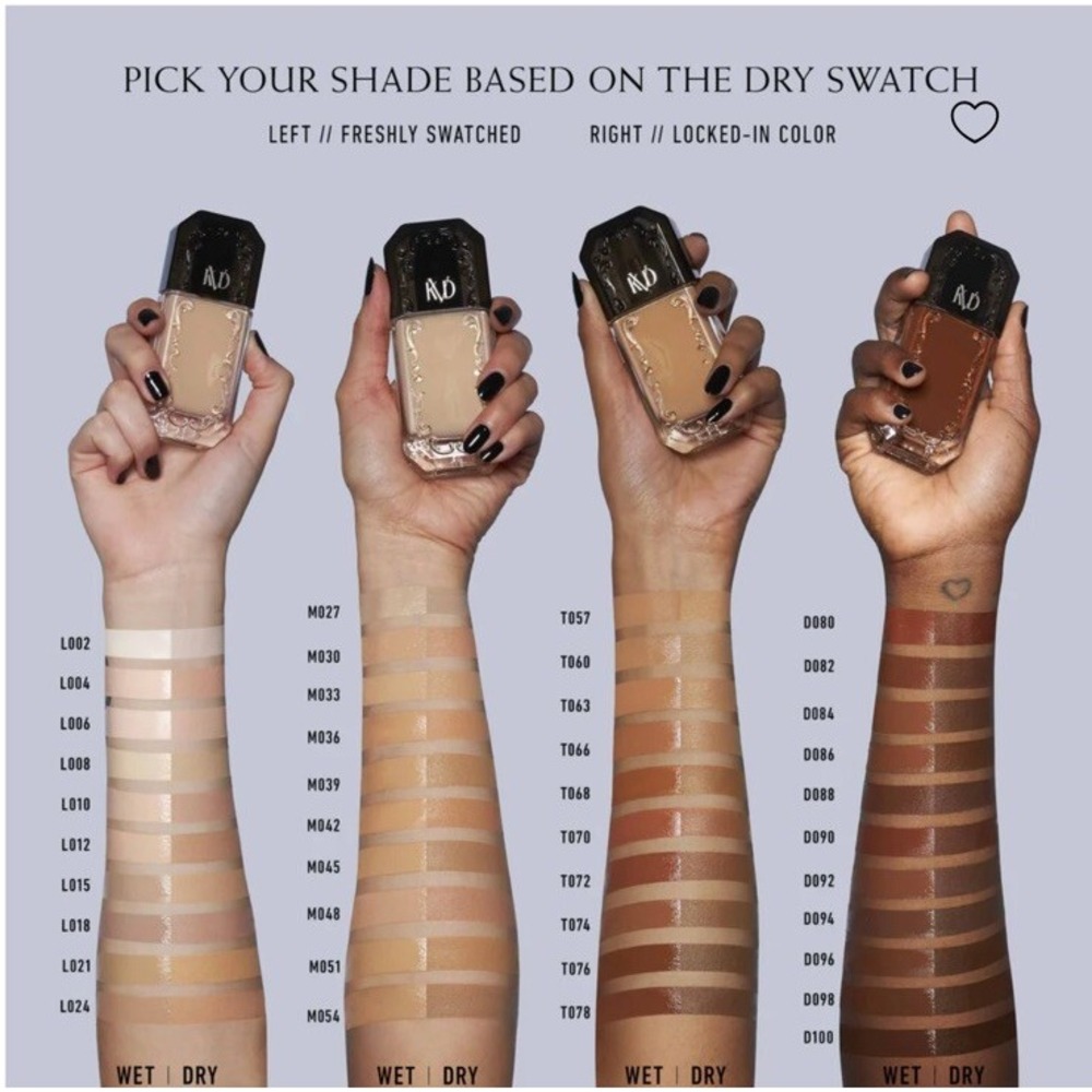 KVD Good Apple Full-Coverage Serum Foundation Light 004 1.01oz NIB - Picture 5 of 5